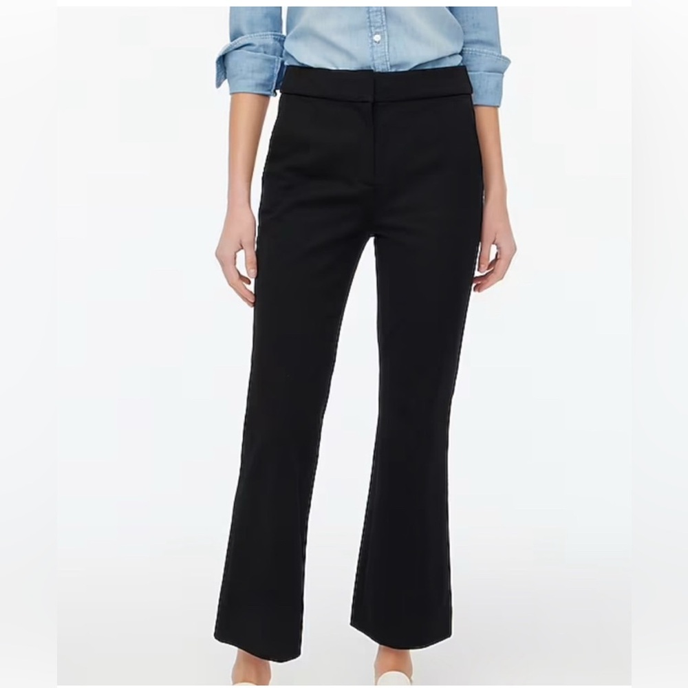 J.Crew - Teddie Pant Crop, Kick Flair - Black Women's Pants size 8